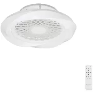 Image of Ceiling lamp fan Boreal white 1 bulb 20.8cm