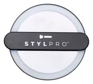 image of Stylpro Twirl Me Up Hand Held LED Mirror - Black