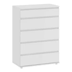 Image of Nova Chest of 5 Drawers, white