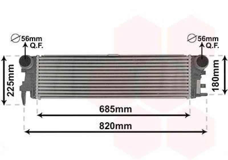 Image of VAN WEZEL Intercooler VAN WEZEL 30014700