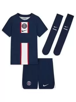 image of Nike Psg Little Kids 22/23home Kit, Navy, Size M