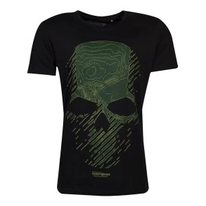 image of Ghost Recon - Topo Skull Mens Large T-Shirt - Black