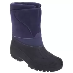 Image of StormWells Adults Unisex Touch Fastening Insulated Boots (11 UK) (Navy Blue)