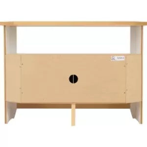 Image of Ludlow White and Oak Lacquer tv Unit