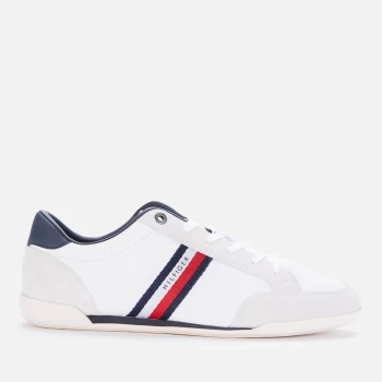 Image of Tommy Hilfiger Mens Corporate Material Mix Low Profile Trainers - White - UK 10