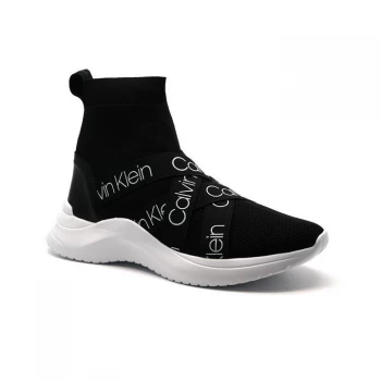 Image of Calvin Klein Umney Chunky Sole Sock Trainer - Black/White