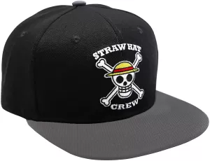 Image of One Piece - Skull Snapback Cap - Black & Grey