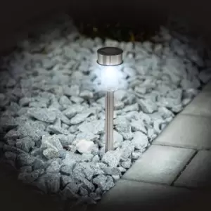 image of Tectake 24 LED Solar Garden Lights Silver