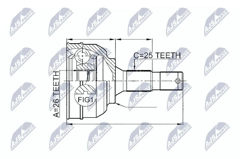 Image of NTY CV joint kit NTY NPZ-CT-020