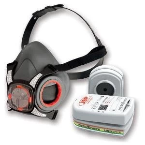 image of JSP Force 8 Half Mask with Press To Check ABEK1 P3 Filters Pack of 1