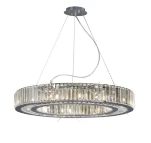 Image of Torre Ceiling Pendant 10 Light Polished Chrome, Crystal