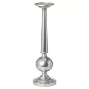 image of Antique Silver Medium Column Candle Stand