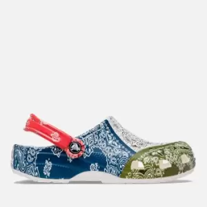 image of Crocs Classic Bandana-Print Rubber Clogs - M3W4