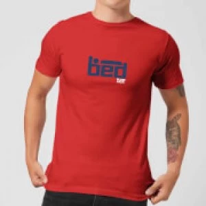 Image of Plain Lazy BED Mens T-Shirt - Red - L
