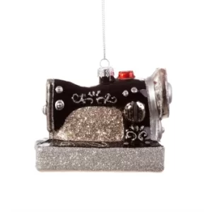 image of Retro Sewing Machine Shaped Bauble