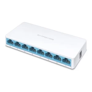 image of Mercusys (MS108) 8-Port 10/100 Unmanaged Desktop Switch Plastic Case UK Plug