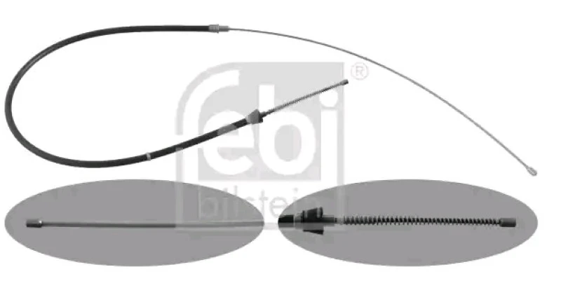 Image of FEBI BILSTEIN 48301 Brake Cable Right Rear, 820mm Cable,parking brake (124)
