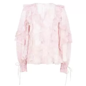 Image of Ted Baker Siela Ruffle Top - Orange