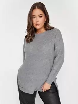 image of Yours Side Zip Jumper Grey, Size 18-20, Women