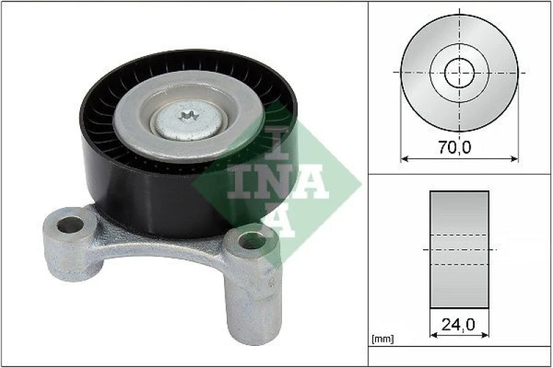 Image of Deflection / guide pulley, V-ribbed belt INA 532 1002 10