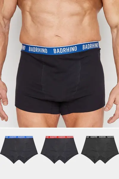 image of BadRhino 3 Pack Boxers Black