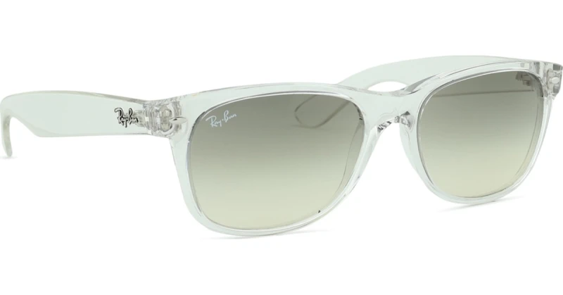 Image of Ray-Ban Ray-Ban Rectangle Polished Transparent Clear Grey New Wayfarer 2132 Clear One Size Unisex 8056262098349