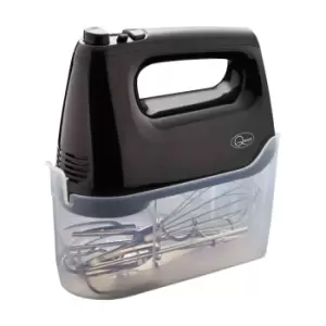 image of Quest 35669 400W 6 Speed Hand Mixer With Storage Case - Black