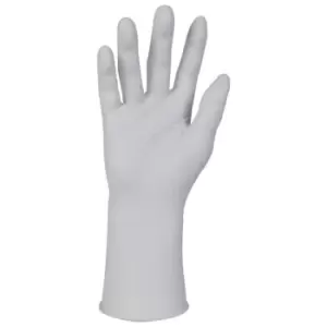 image of Kimtech G3 Disposable Gloves, White, Nitrile, Powder Free, Textured, Size 6, Pac