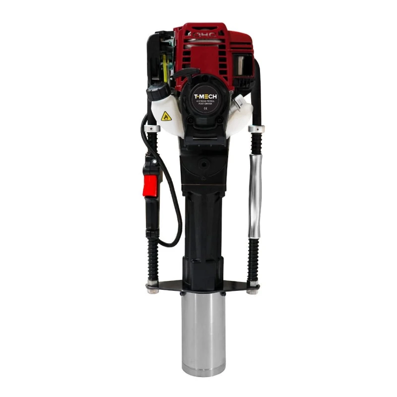 Image of T-MECH Petrol Post Driver 4 Stroke Fence Knocker Pile Jack Hammer 5055986183716