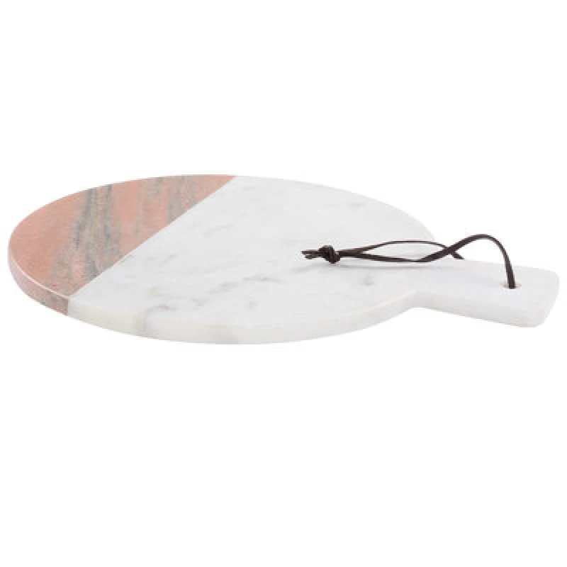Image of Beliani Serving Tray Acharnes Stone White Marble