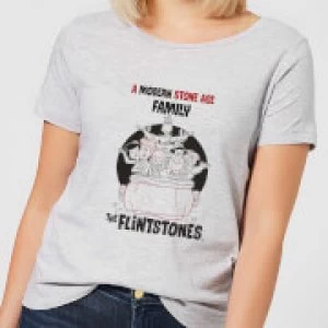 Image of The Flintstones Modern Stone Age Family Womens T-Shirt - Grey - 3XL