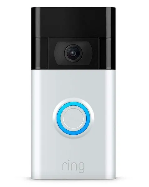 image of RING Video Doorbell 1 (2nd Gen) - Satin Nickel, Silver/Grey