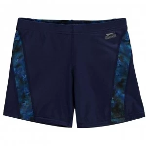 image of Slazenger Curve Panel Jammers Swim Shorts Junior - Navy/Blue