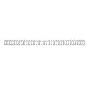 image of GBC A4 14mm Binding Wire Elements 34 Loop 125 Sheet Capacity Silver Pack of 100