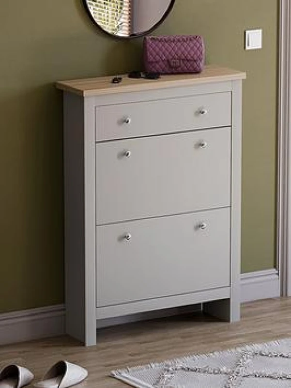 Image of Vida Designs Durham 10 Cube Staircase Storage Unit Grey