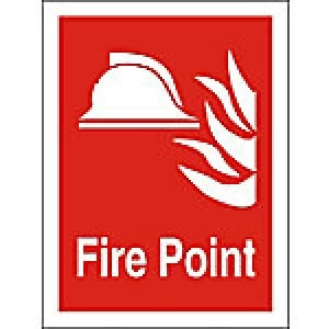 Image of Fire Sign Fire Point Vinyl 30 x 20 cm