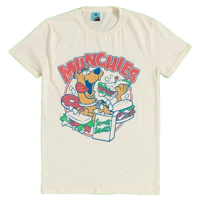 Image of Scooby Doo Mens Munchies T-Shirt in Natural Size: Small Natural Male S