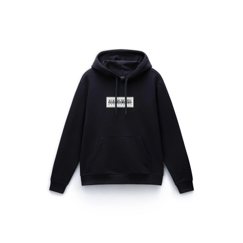 Image of Napapijri S-Box Logo Hoodie Mens Black 041 male XL
