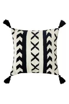 Image of Ural Woven Cotton Tassel Trimmed Cushion