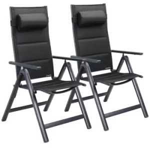 Image of Garden Chair Bern Premium 2Pcs Set Anthracite Padded