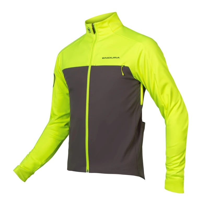 Image of Endura Mens Windchill II Windproof Long Sleeve Performance Cycling Jacket Yellow male M