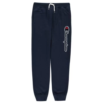 Image of Champion Logo Fleece Jogging Bottoms - Blue