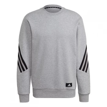 Image of adidas Sportswear Future Icons 3-Stripes Sweatshir - Medium Grey Heather