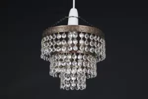 Image of Kiel Non Electric Tier Crystal Pendant Ceiling Light