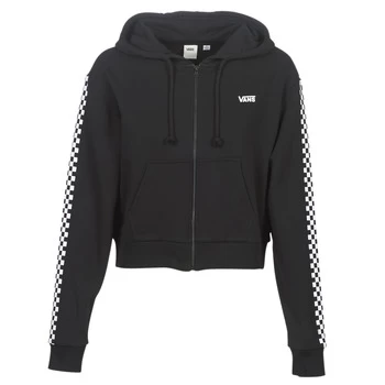 Image of Vans FUNNIER TIMES CROP ZIP HOODIE womens Sweatshirt in Black - Sizes S,M,L,XL,XS