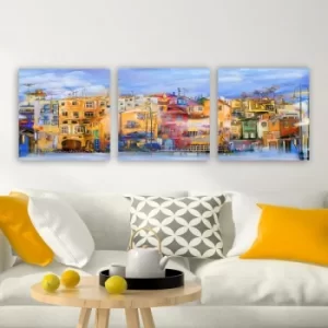 Image of P252002 Multicolor Decorative Canvas Painting (3 Pieces)