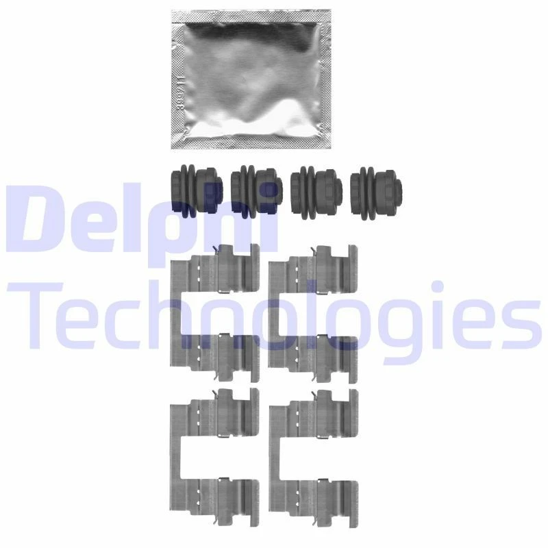 Image of DELPHI Brake pad fitting kit DELPHI LX0666