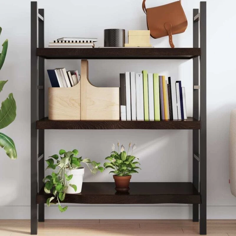 Image of VIDAXL Vidaxl - Wall Shelf Dark Brown 100x60x(2-6) cm Treated Solid Wood Oak 8720845815325