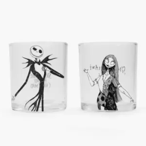 Image of Nightmare Before Christmas Set Of 2 Glasses