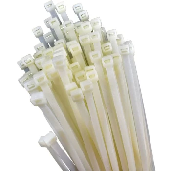 image of Cable Ties, Natural, 2.5MM Dia. & Assorted Length (Pk-300) - Edison